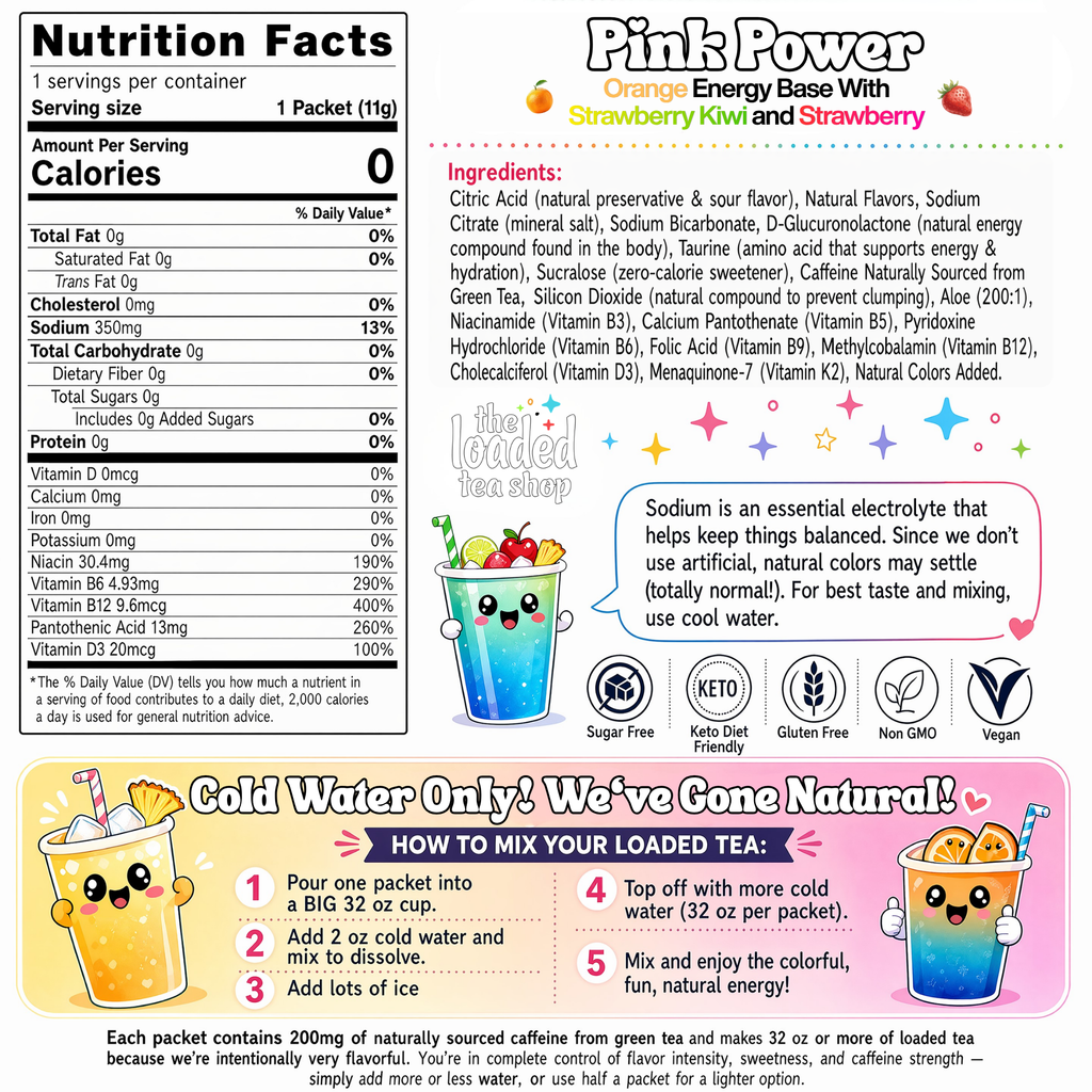 50 Case Pink Power - Sip Break Ready