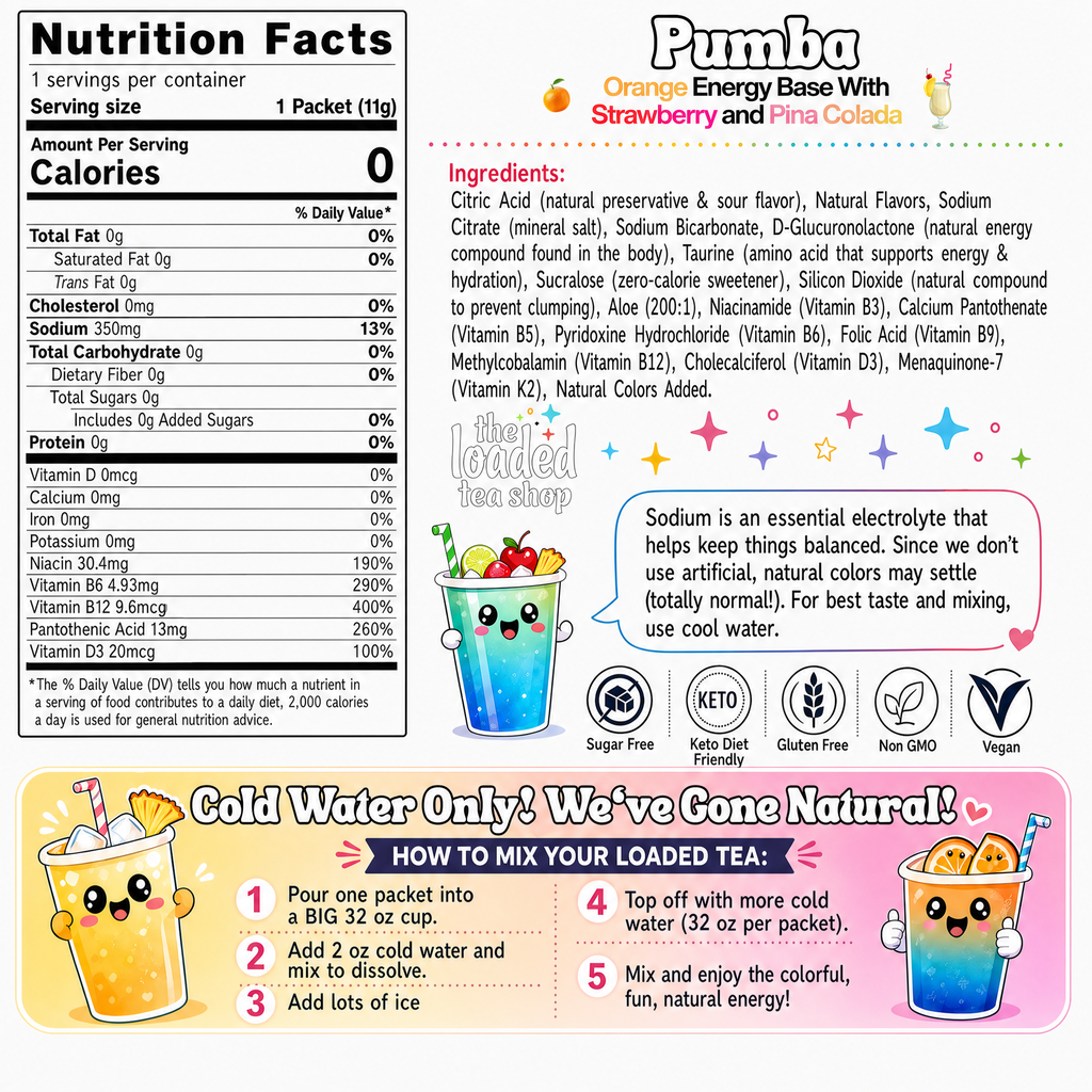 Pumba Caffeine-Free Tea | Tropical Flavor - Made for Tea Lovers