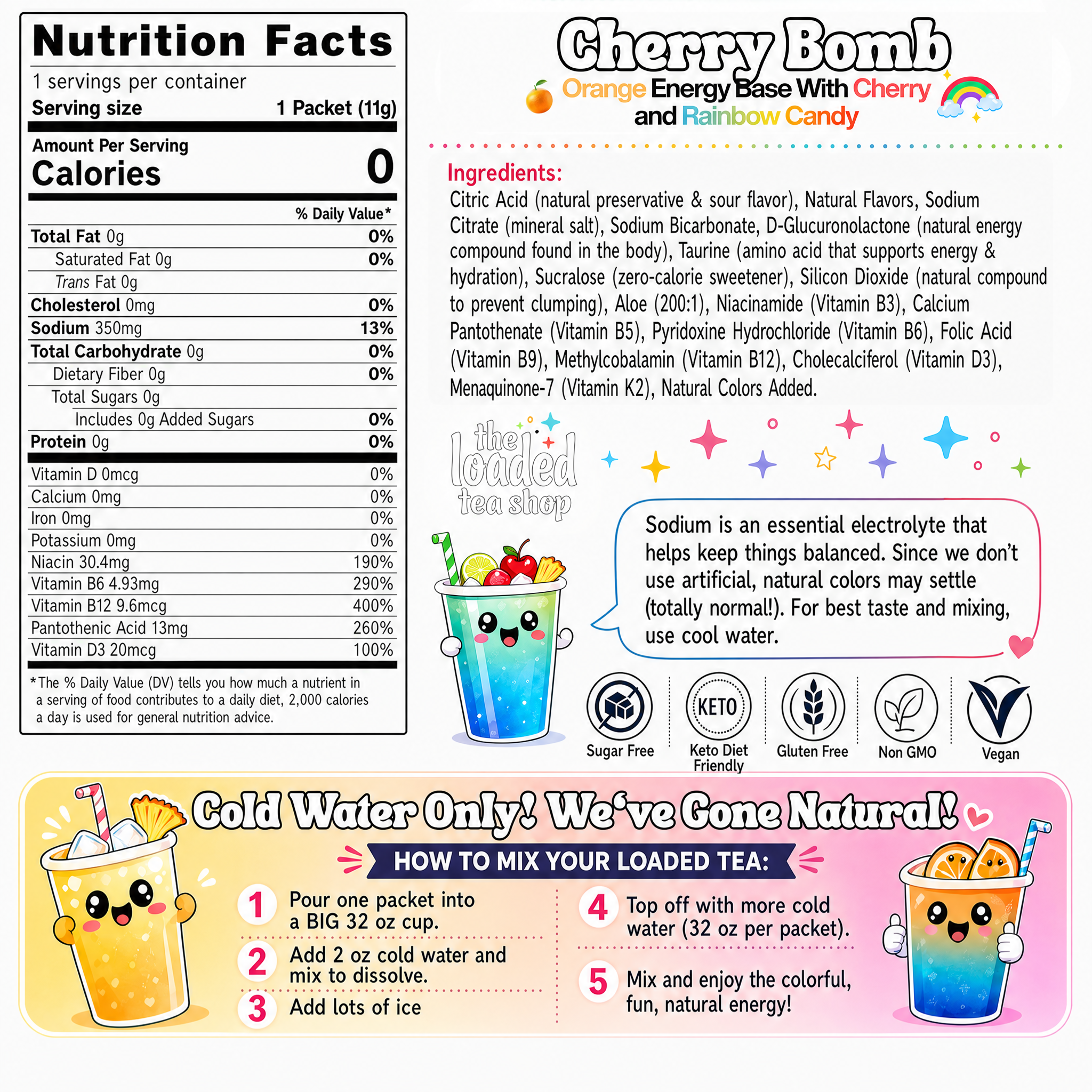 Cherry Bomb (Caffeine-Free) - Easy to Sip