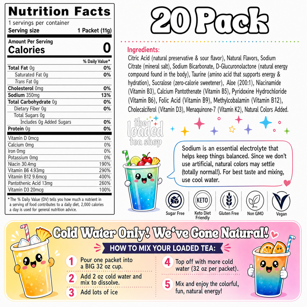 20 Flavor Bundle (Caffeine-Free) - Flavor Packs Daily