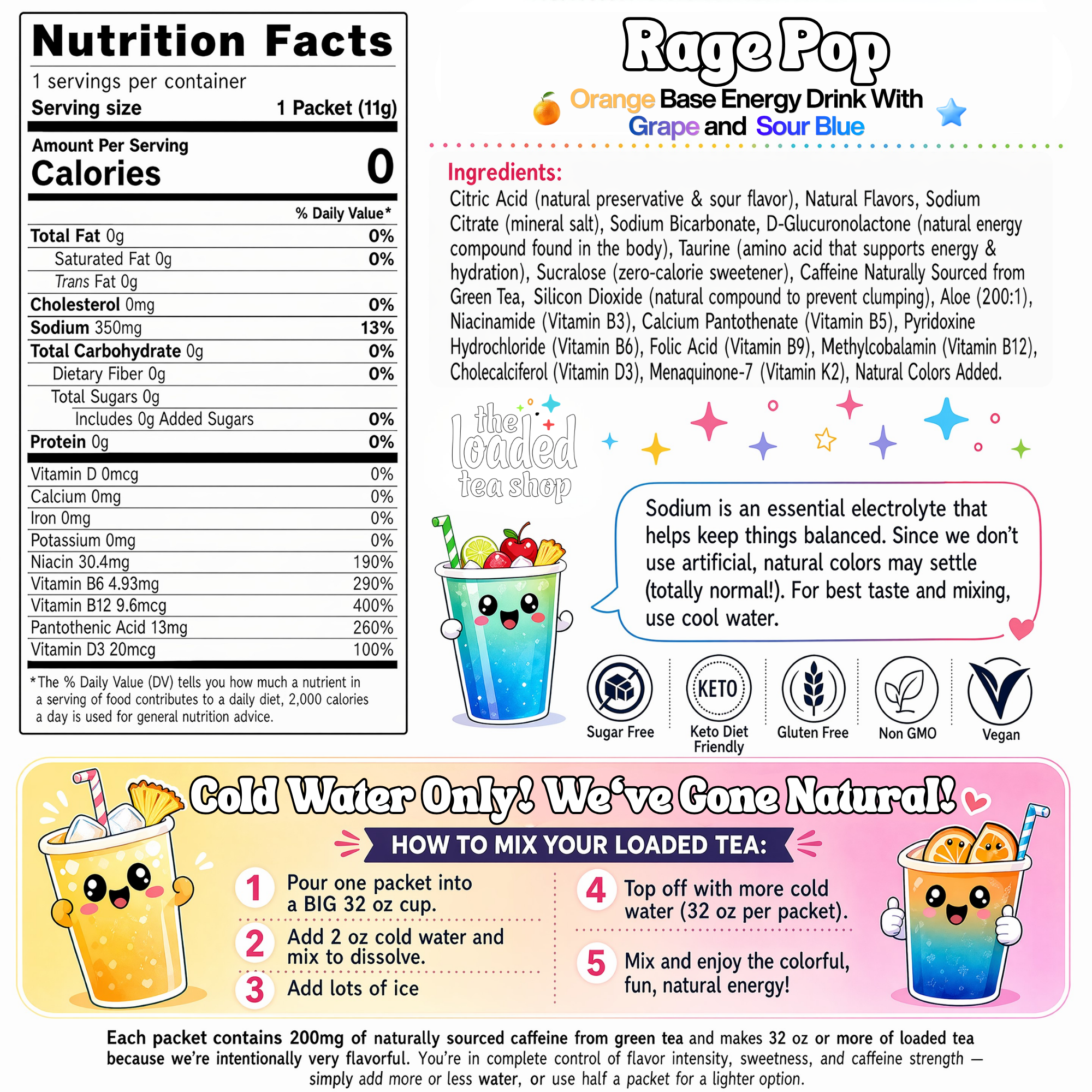 50 Case Rage Pop - The Loaded Tea Bundle